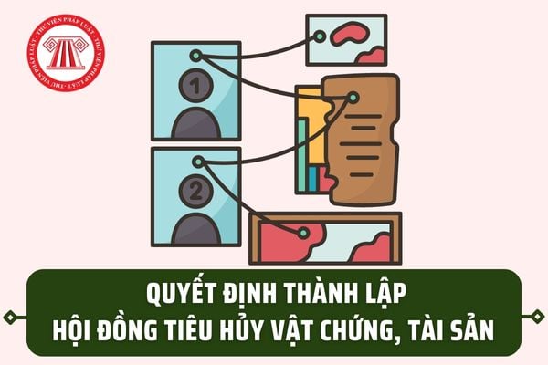 Mẫu Quyết định về việc thành lập Hội đồng tiêu hủy vật chứng, tài sản của Cục Thi hành án dân sự ra sao?