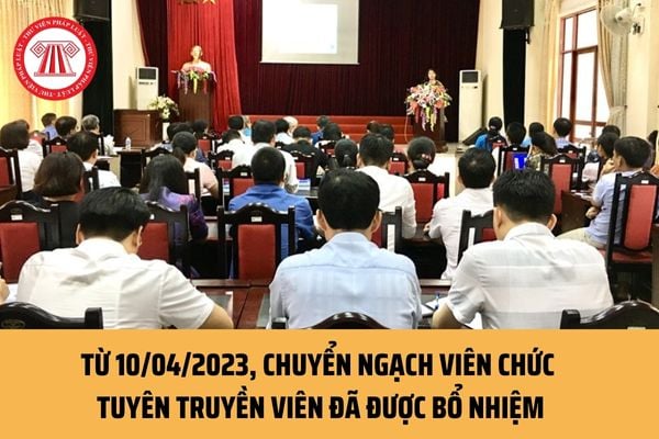 Từ ngày 10/04/2023, viên chức tuyên truyền viên đã được bổ nhiệm sẽ chuyển sang ngạch viên chức mới?