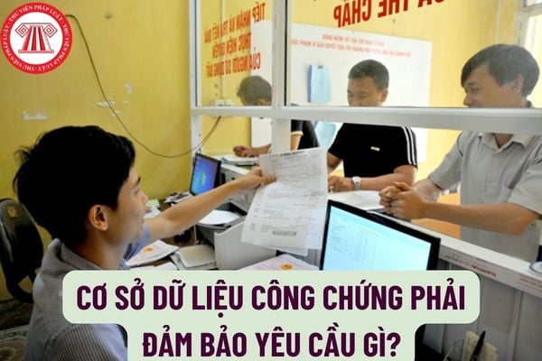 Cơ sở dữ liệu công chứng phải đảm bảo yêu cầu gì? Mẫu lời chứng của công chứng bao gồm những gì?