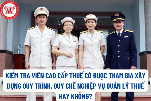 Kiểm tra viên cao cấp thuế có được tham gia xây dựng quy trình, quy chế nghiệp vụ quản lý thuế hay không?