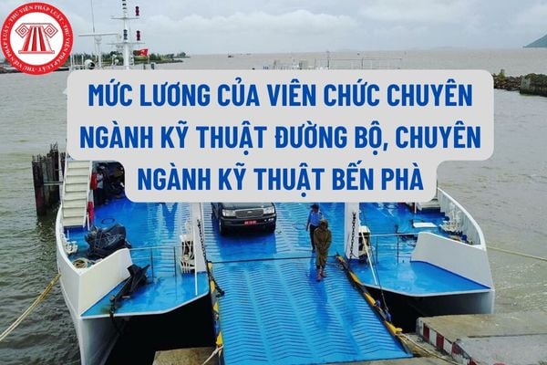 Mức lương của viên chức chuyên ngành kỹ thuật đường bộ, chuyên ngành kỹ thuật bến phà hiện nay là bao nhiêu?