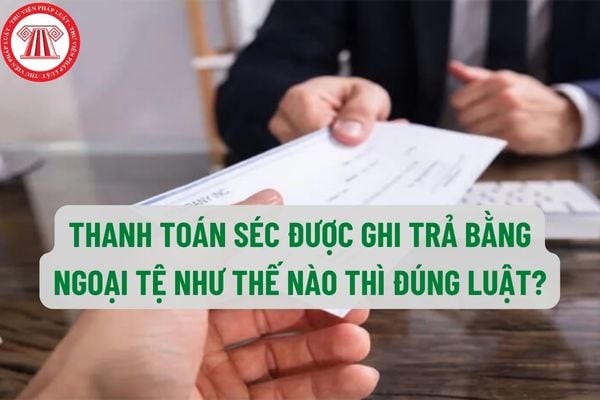 Thanh toán séc được ghi trả bằng ngoại tệ như thế nào thì đúng luật? Lập và ký phát séc phải tuân thủ quy định gì?