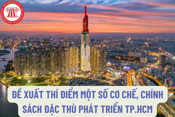 Đề xuất thí điểm một số cơ chế, chính sách đặc thù phát triển Thành phố Hồ Chí Minh cụ thể như thế nào?