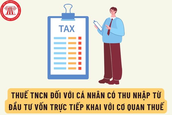 Hướng dẫn điền Tờ khai thuế TNCN đối với cá nhân có thu nhập từ đầu tư vốn trực tiếp khai với cơ quan thuế chính xác?