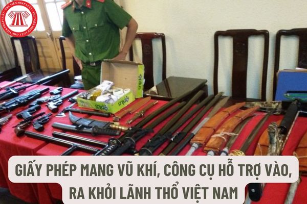 Trình tự, thủ tục tiếp nhận hồ sơ đề nghị cấp Giấy phép mang vũ khí, công cụ hỗ trợ vào, ra khỏi lãnh thổ Việt Nam để trưng bày, triển lãm văn hóa, nghệ thuật?