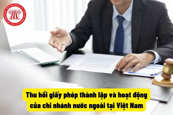 Thu hồi giấy phép thành lập và hoạt động của chi nhánh nước ngoài tại Việt Nam