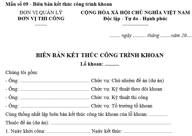 mẫu số 09