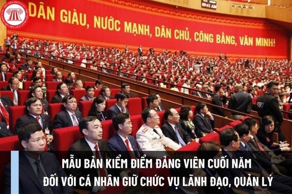 Mẫu bản kiểm điểm đảng viên cuối năm đối với cá nhân giữ chức vụ lãnh đạo, quản lý mới nhất năm 2023 theo Hướng dẫn 25-HD/BTCTW?