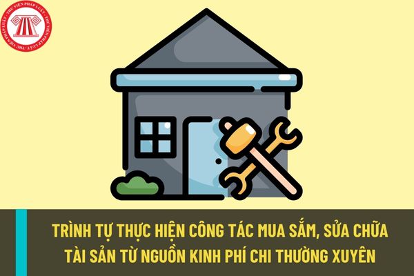 Trình tự thực hiện công tác mua sắm, sửa chữa tài sản từ nguồn kinh phí chi thường xuyên của Tổng liên đoàn Lao động Việt Nam?