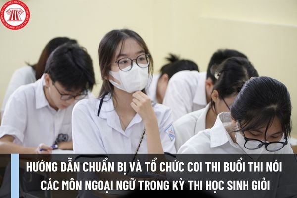 Hướng dẫn chuẩn bị và tổ chức coi thi buổi thi nói các môn Ngoại ngữ trong kỳ thi học sinh giỏi quốc gia 2024 ra sao?