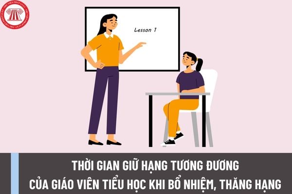 Hướng dẫn về thời gian giữ hạng tương đương của giáo viên tiểu học khi bổ nhiệm, thăng hạng CDNN cũ sang mới như thế nào?