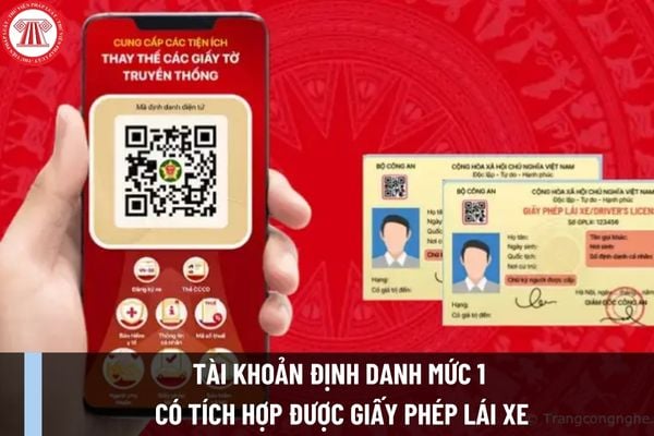 Tài khoản định danh mức 1 có tích hợp được Giấy phép lái xe? Hướng dẫn tích hợp GPLX vào VNeID?