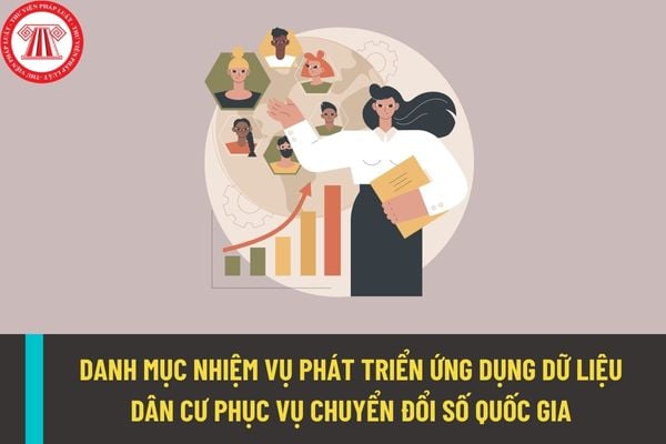 Danh mục nhiệm vụ về phát triển ứng dụng dữ liệu dân cư, định danh và xác thực điện tử phục vụ chuyển đổi số quốc gia?