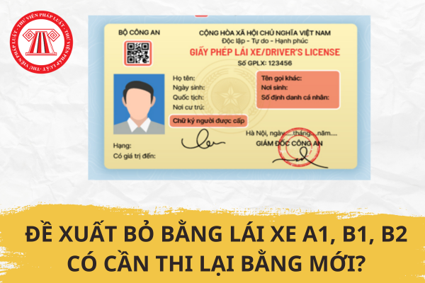 Đề xuất bỏ bằng lái xe A1, B1, B2 có cần thi lại bằng mới? Khi nào sẽ bỏ  bằng lái xe A1, B1, B2?