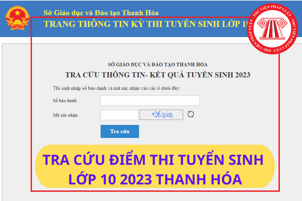 Tra cứu điểm thi tuyển sinh lớp 10 Thanh Hóa 2023