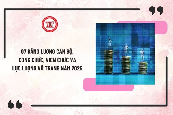 Chốt 07 bảng lương cán bộ, công chức, viên chức và lực lượng vũ trang năm 2025 chính thức?