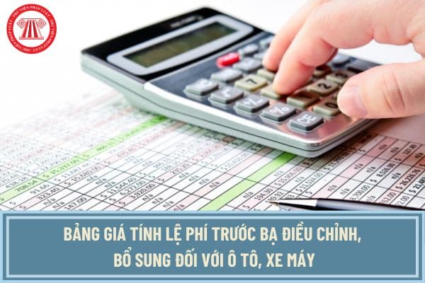 Công bố Bảng giá tính lệ phí trước bạ điều chỉnh, bổ sung đối với ô tô, xe máy áp dụng ngày từ 25/7/2024?