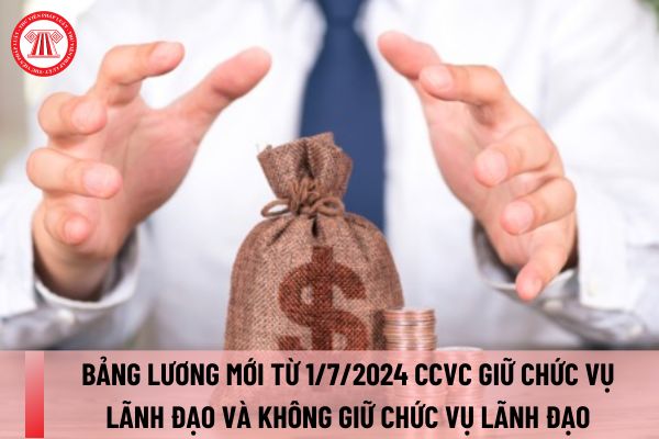 Toàn bộ bảng lương mới từ 1/7/2024 CCVC giữ chức vụ lãnh đạo và không giữ chức vụ lãnh đạo xác định đối tượng nào có mức lương thấp nhất?