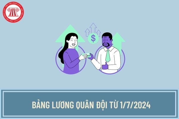 Bảng lương quân đội từ 1/7/2024 tăng lên bao nhiêu khi tăng lương cơ sở lên 2,34 triệu đồng?