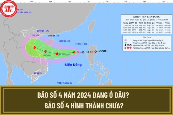 Bão số 4 năm 2024 đang ở đâu? Bão số 4 hình thành chưa? Thông tin mới nhất về bão số 4 thế nào?