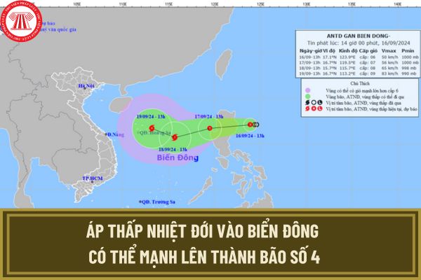 Áp thấp nhiệt đới vào biển đông thành bão số 4 chưa? Thông tin áp thấp nhiệt đới mới nhất thế nào?