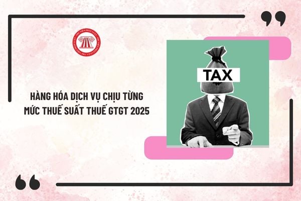 Hàng hóa dịch vụ chịu từng mức thuế suất thuế GTGT 2025 ra sao? Thuế suất thuế GTGT 2025 có mấy mức?