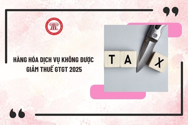 Hàng hóa dịch vụ không được giảm thuế GTGT 2025 xuống 8% từ 01/01/2025 theo Nghị định 180/2024/NĐ-CP?