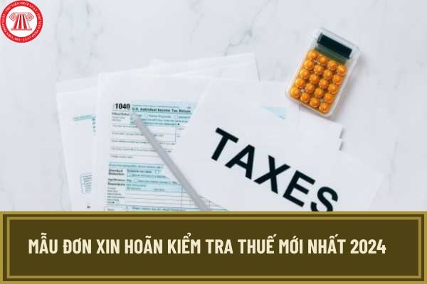 Mẫu đơn xin hoãn kiểm tra thuế mới nhất 2024? Tải mẫu đơn xin hoãn kiểm tra thuế về ở đâu?