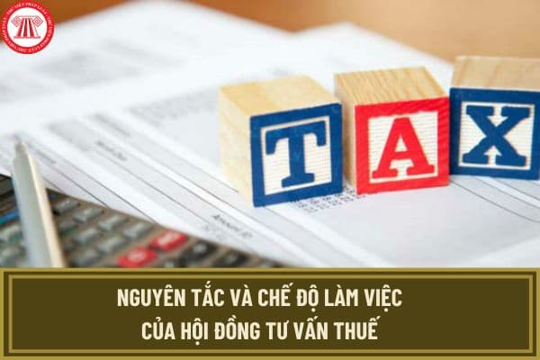 Nguyên tắc và chế độ làm việc của Hội đồng tư vấn thuế thế nào?