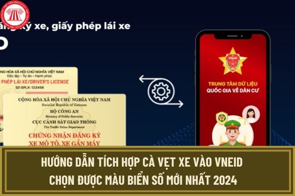 Hướng dẫn tích hợp cà vẹt xe vào VNeID chọn được màu biển số mới nhất 2024? chi tiết cách tích hợp ra sao?