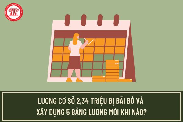 Lương cơ sở 2,34 triệu bị bãi bỏ và xây dựng 5 bảng lương mới khi nào? 5 bảng lương mới theo Nghị quyết 27 khi nào có?