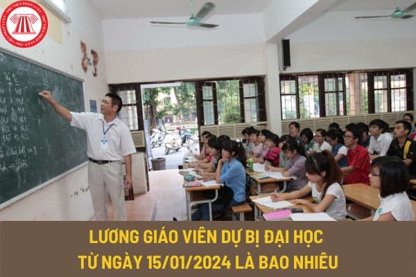 Lương giáo viên dự bị đại học từ ngày 15/01/2024 là bao nhiêu? Nhiệm vụ của giáo viên dự bị đại học là gì?