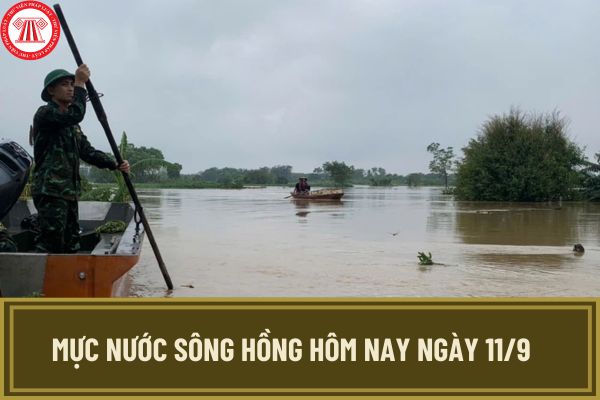 Mực nước sông Hồng hôm nay 11/9 tại Hà Nội bao nhiêu mét? Mực nước sông Hồng đạt đỉnh trên mức báo động 2 khi nào?