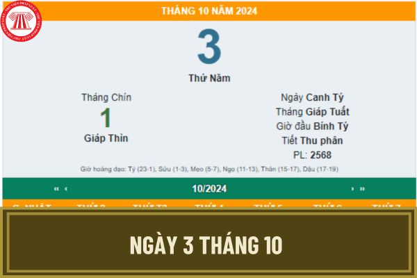 Ngày 3 tháng 10 có các ngày lễ gì? Người lao động có được nghỉ làm việc ngày 3 tháng 10 không?