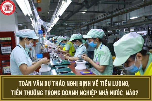 Toàn văn dự thảo Nghị định về tiền lương, tiền thưởng trong doanh nghiệp nhà nước như thế nào?