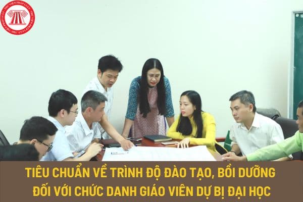 Tiêu chuẩn về trình độ đào tạo, bồi dưỡng đối với chức danh nghề nghiệp giáo viên dự bị đại học như thế nào?