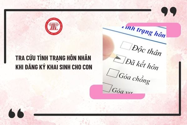 Năm 2025, sẽ tra cứu tình trạng hôn nhân khi đăng ký khai sinh cho con? Làm giấy khai sinh cho con ở đâu?