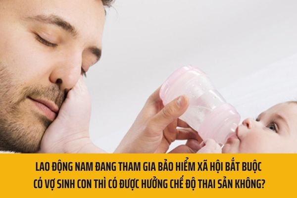 Lao động nam đang tham gia bảo hiểm xã hội bắt buộc có vợ sinh con thì có được hưởng chế độ thai sản không?