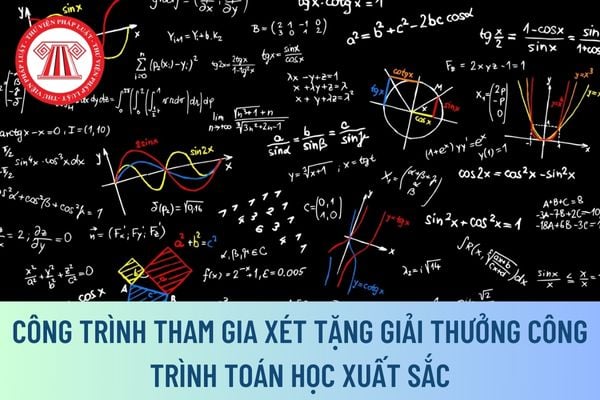 Công trình tham gia xét tặng Giải thưởng công trình Toán học xuất sắc