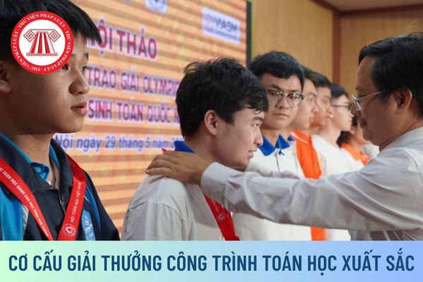 Cơ cấu Giải thưởng công trình Toán học xuất sắc