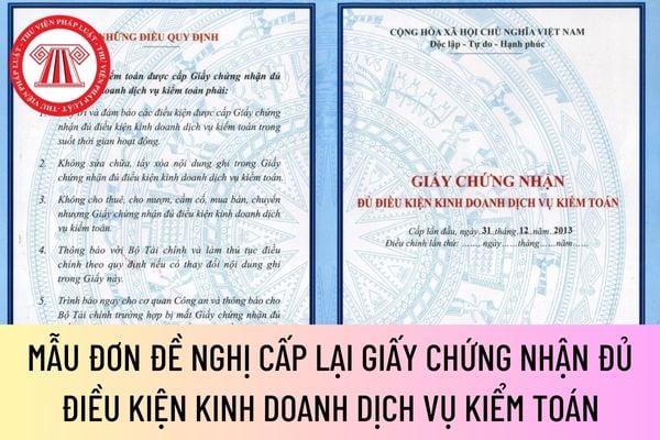 cấp lại Giấy chứng nhận kinh doanh dịch vụ kiểm toán