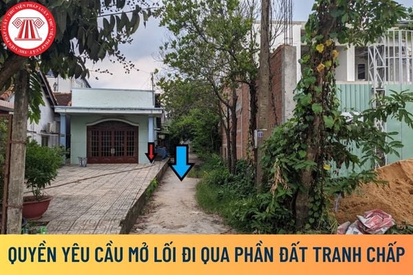 Người sử dụng đất bị vây bọc đang tranh chấp có quyền yêu cầu mở lối đi qua phần đất tranh chấp đó không?