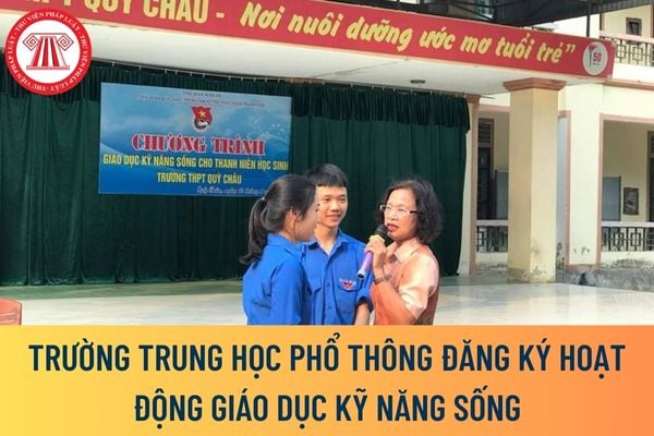 Trường trung học phổ thông đăng ký hoạt động giáo dục kỹ năng sống