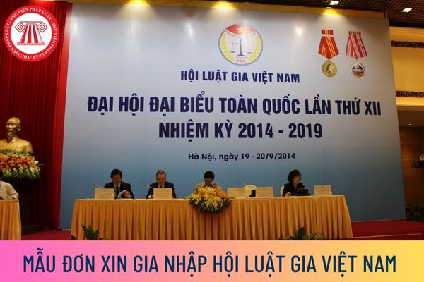 Mẫu đơn xin gia nhập Hội Luật gia Việt Nam