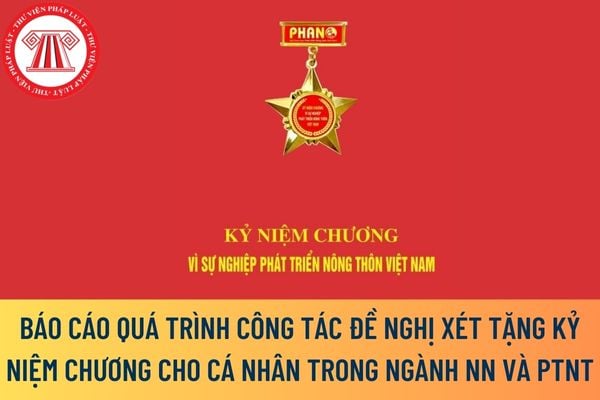 Báo cáo quá trình công tác đề nghị xét tặng Kỷ niệm chương cho cá nhân