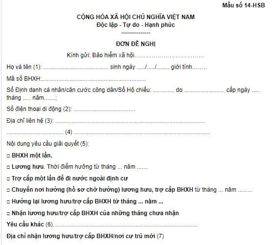 Mẫu số 14-HSB