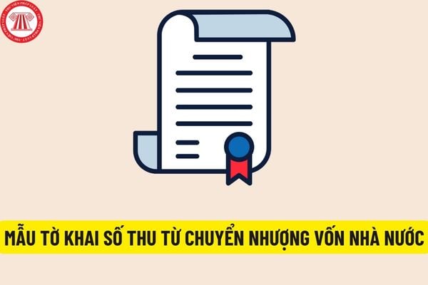 Mẫu tờ khai số thu từ chuyển nhượng vốn nhà nước, chuyển nhượng quyền mua cổ phần và chuyển nhượng quyền góp vốn nhà nước tại doanh nghiệp năm 2022?