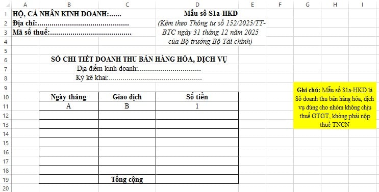 Sổ kế toán S1a-HKD