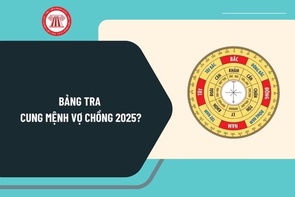 Bảng tra cung mệnh vợ chồng 2025? Bảng tra cung mệnh hợp nhau 2025? Xem cung mệnh vợ chồng có hợp nhau không?