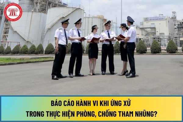 Kiểm toán viên nhà nước phải báo cáo hành vi nào khi ứng xử trong thực hiện phòng, chống tham nhũng và thực hành tiết kiệm, chống lãng phí?